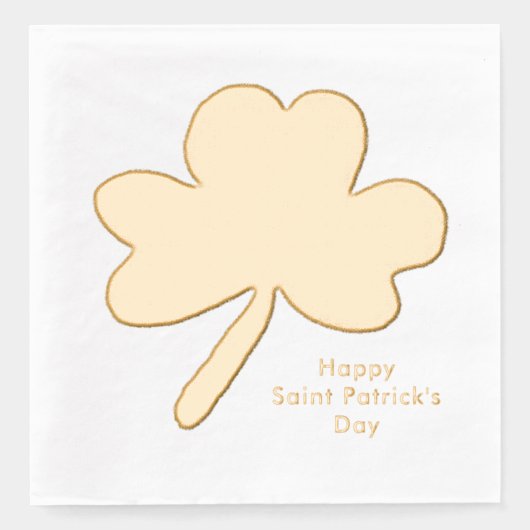 St. Patrick's Day Kleeblatt Servietten Mit Folie (Vorderseite)