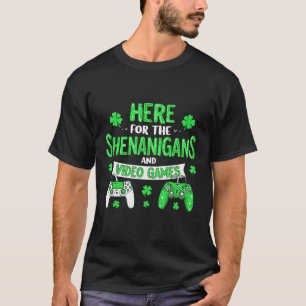 St Patricks Day Kleeblatt Shenanigans Gaming Irish T-Shirt