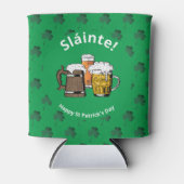 ST PATRICK'S DAY Kleeblatt Sláinte Beers Dosenkühler (Vorderseite)