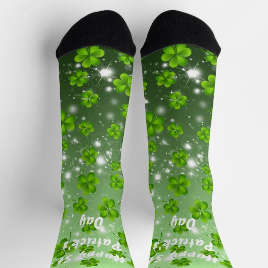 St. Patrick's Day Kleeblatt Socken (Oben)