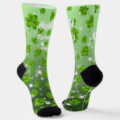 St. Patrick's Day Kleeblatt Socken (Gewinkelt)