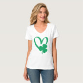 St Patrick's Day Kleeblatt T - Shirt (Vorderseite Vollansicht)