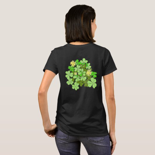 St Patricks Day Kleeblatt T-Shirt (Schwarz voll)