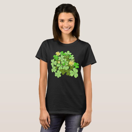 St Patricks Day Kleeblatt T-Shirt (Vorne ganz)
