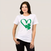 St Patrick's Day Kleeblatt T - Shirt (Vorderseite voll)