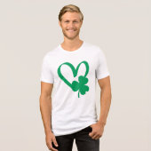 St Patrick's Day Kleeblatt T - Shirt (Vorderseite voll)
