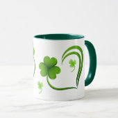 St. Patrick's Day Kleeblatt Tasse (VorderseiteRechts)