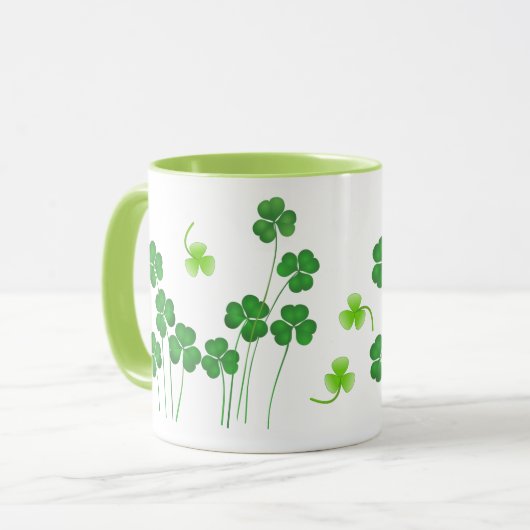 St. Patrick's Day Kleeblatt Tasse (Vorderseite Links)