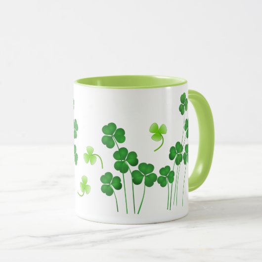St. Patrick's Day Kleeblatt Tasse (VorderseiteRechts)
