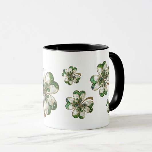 St. Patrick's Day Kleeblatt Tasse (VorderseiteRechts)