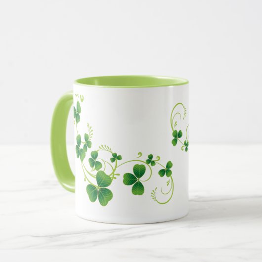 St. Patrick's Day Kleeblatt Tasse (Vorderseite Links)