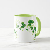 St. Patrick's Day Kleeblatt Tasse (VorderseiteRechts)