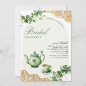 St Patrick's Day Kleeblatt Tea Party Brautparty Einladung (Vorderseite)