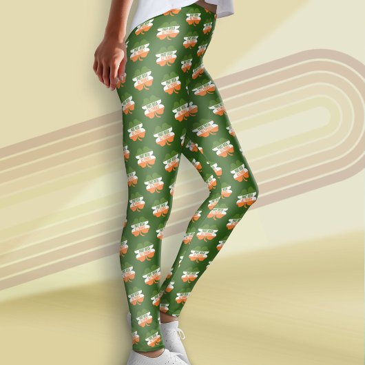 St Patricks Day Kleeblatt Teil Irish All Trouble Leggings