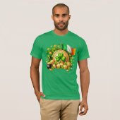 St. Patrick's Day Kleeblatt und Gold Irish T-Shirt (Vorne ganz)