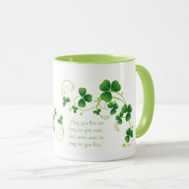 St. Patrick's Day Kleeblatt und Irish Sessing Tass Tasse