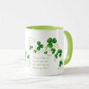 St. Patrick's Day Kleeblatt und Irish Sessing Tass Tasse