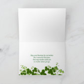 St. Patrick's Day Kleeblatt und Regenbogen Karte (Innenseite)