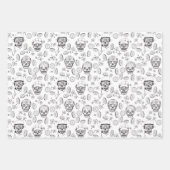 St Patricks Day Kleeblatt und Sugar Skull Geschenkpapier Set (Vorderseite)