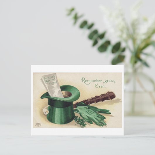 St. Patrick's Day, Kleeblatt, Vintag Postkarte (Stehend Vorderseite)