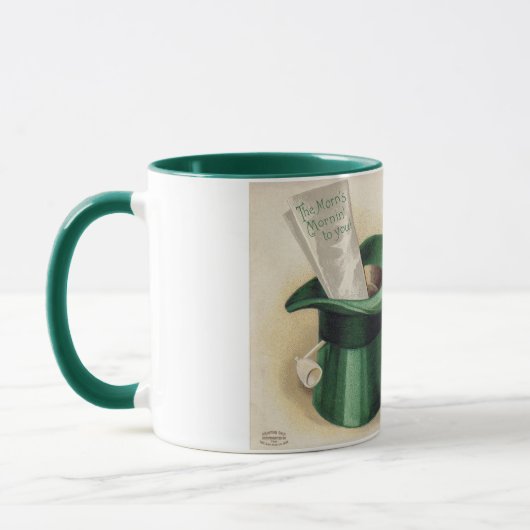 St. Patrick's Day, Kleeblatt, Vintag Tasse (Links)