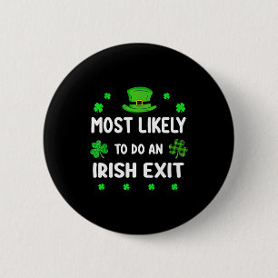 St. Patricks Day Kleeblatt wahrscheinlich irischer Button
