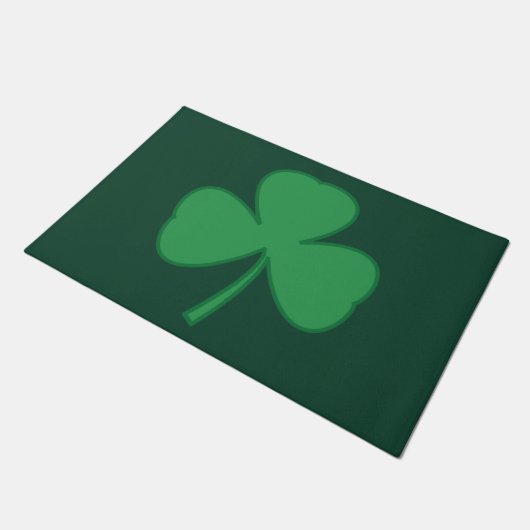 St. Patrick's Day Kleeblatt Welcome Doormat Rug Fußmatte (Schrägansicht)