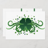 St. Patrick's Day Kleeblatt Wirbel Einladung (Vorne/Hinten)
