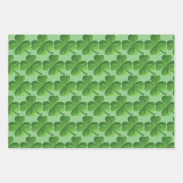 St Patrick's Day Kleeblatt Wrapping Paper Geschenkpapier Set