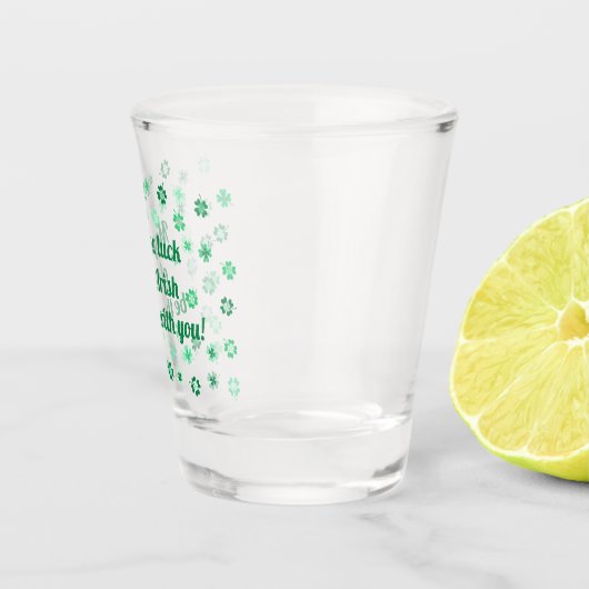 St Patrick's Day - Kleeblätter 4-blättrige Kleebla Schnapsglas (Rechts)