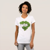St. Patrick's Day | KLEEBLÄTTER | funkelnde Herzen T-Shirt (Vorne ganz)