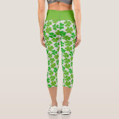 St. Patrick's Day - Kleeblätter mit viel Glück Capri Leggings (Rückseite)