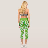 St. Patrick's Day - Kleeblätter mit viel Glück Capri Leggings (Rückseite)