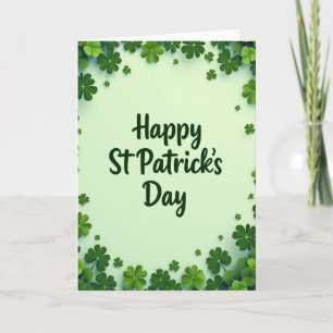 St. Patricks Day Kleeblattkarte Karte