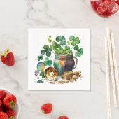 St. Patrick's Day Kleeblatts and Coins Serviette (Beispiel)