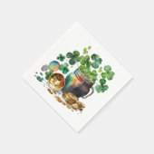 St. Patrick's Day Kleeblatts and Coins Serviette (Ecke)