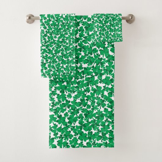 St. Patrick's Day Kleeblatts Badhandtuch Set (Insitu)