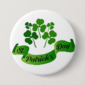 St. Patrick's Day Kleeblatts Button (Vorderseite)