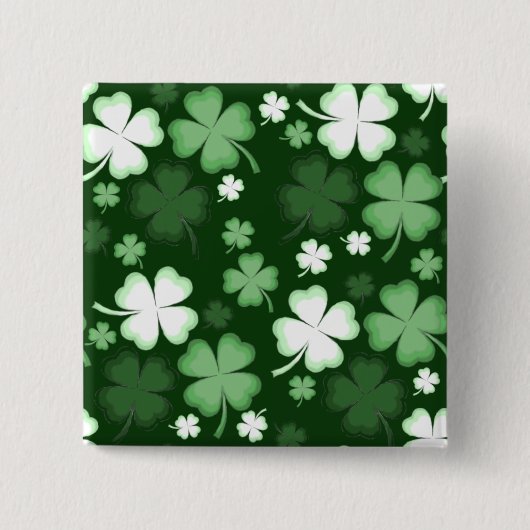 St. Patrick's Day Kleeblatts Button (Vorderseite)