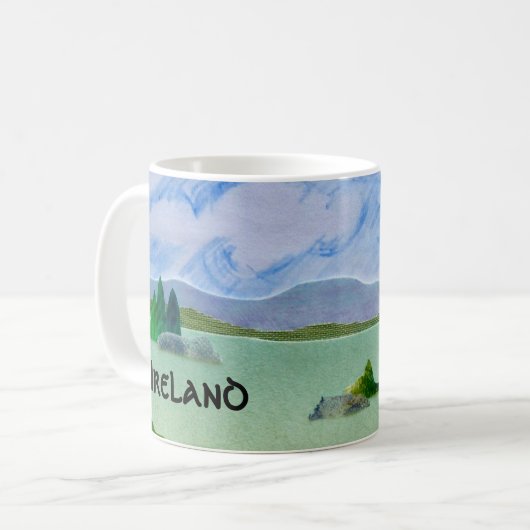 St Patrick's Day Kleeblatts Clover Kaffeetasse (Vorderseite Links)
