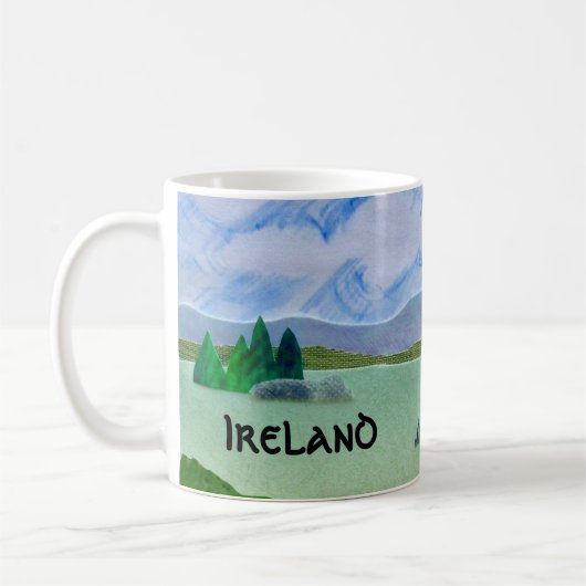 St Patrick's Day Kleeblatts Clover Kaffeetasse (Links)