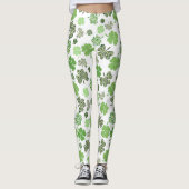 St Patrick's Day Kleeblatts & Clover Leggings (Vorderseite)