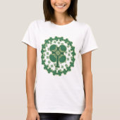 St Patricks Day Kleeblatts Cross T-Shirt (Vorderseite)