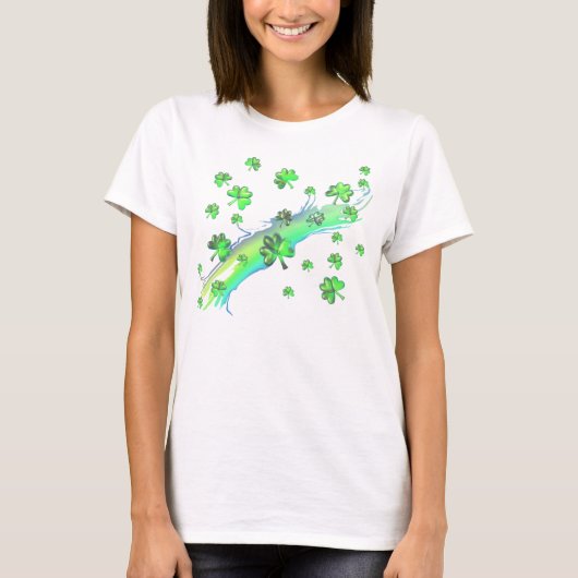 St. Patrick's Day Kleeblatts Design T-Shirt (Vorderseite)