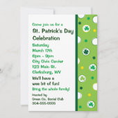 St. Patrick's Day Kleeblatts Einladung (Vorderseite)
