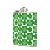 St. Patrick's Day Kleeblatts Flachmann (Links)