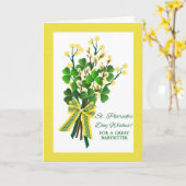 St. Patrick's Day Kleeblatts für Babysitter Karte (Gelbe Blume)