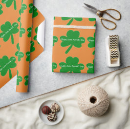 St. Patrick's Day Kleeblatts Geschenkpapier