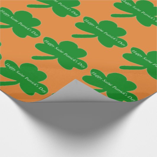 St. Patrick's Day Kleeblatts Geschenkpapier (Ecke)