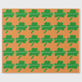 St. Patrick's Day Kleeblatts Geschenkpapier (Flach)